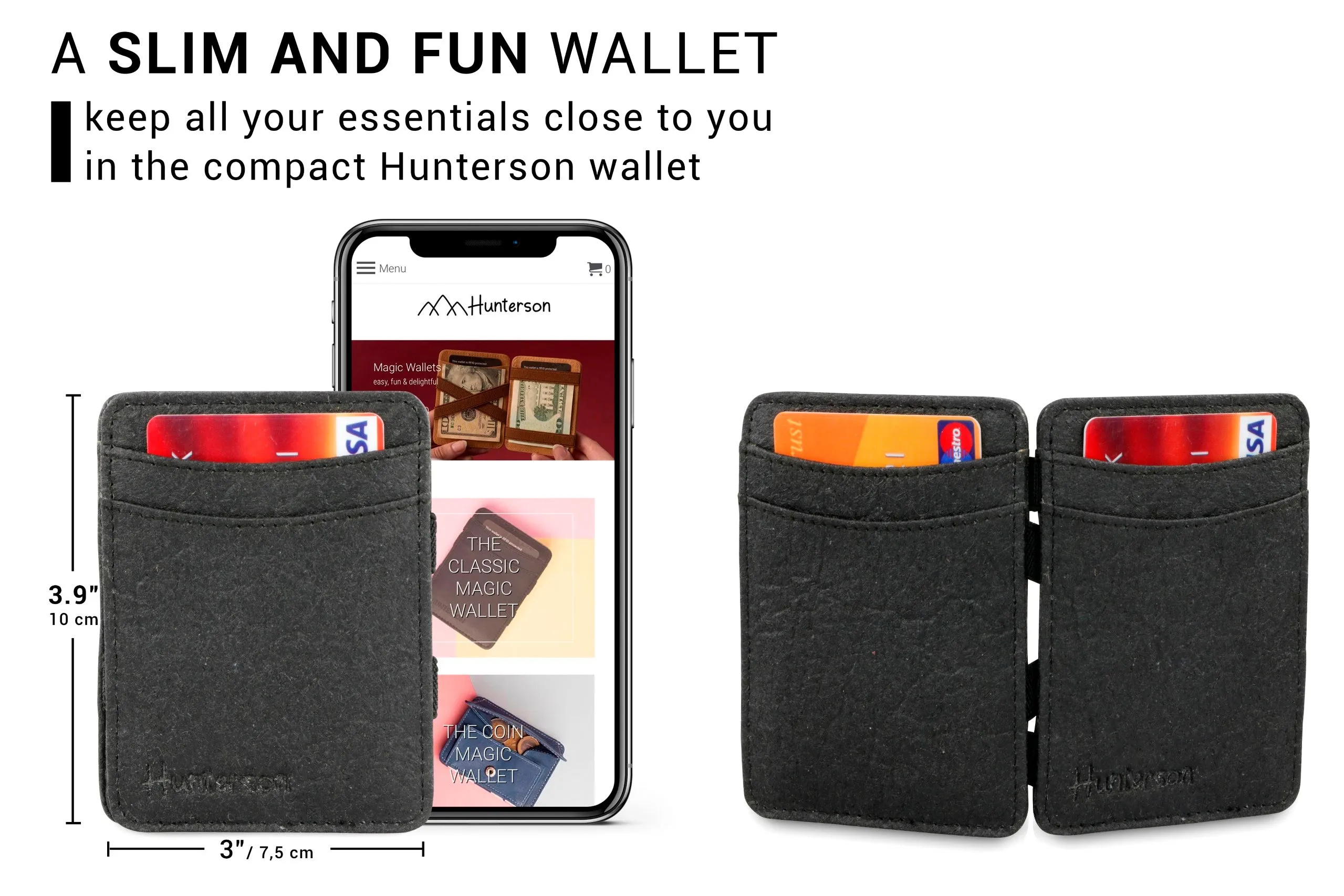 Hunterson Vegan RFID Magic Wallet
