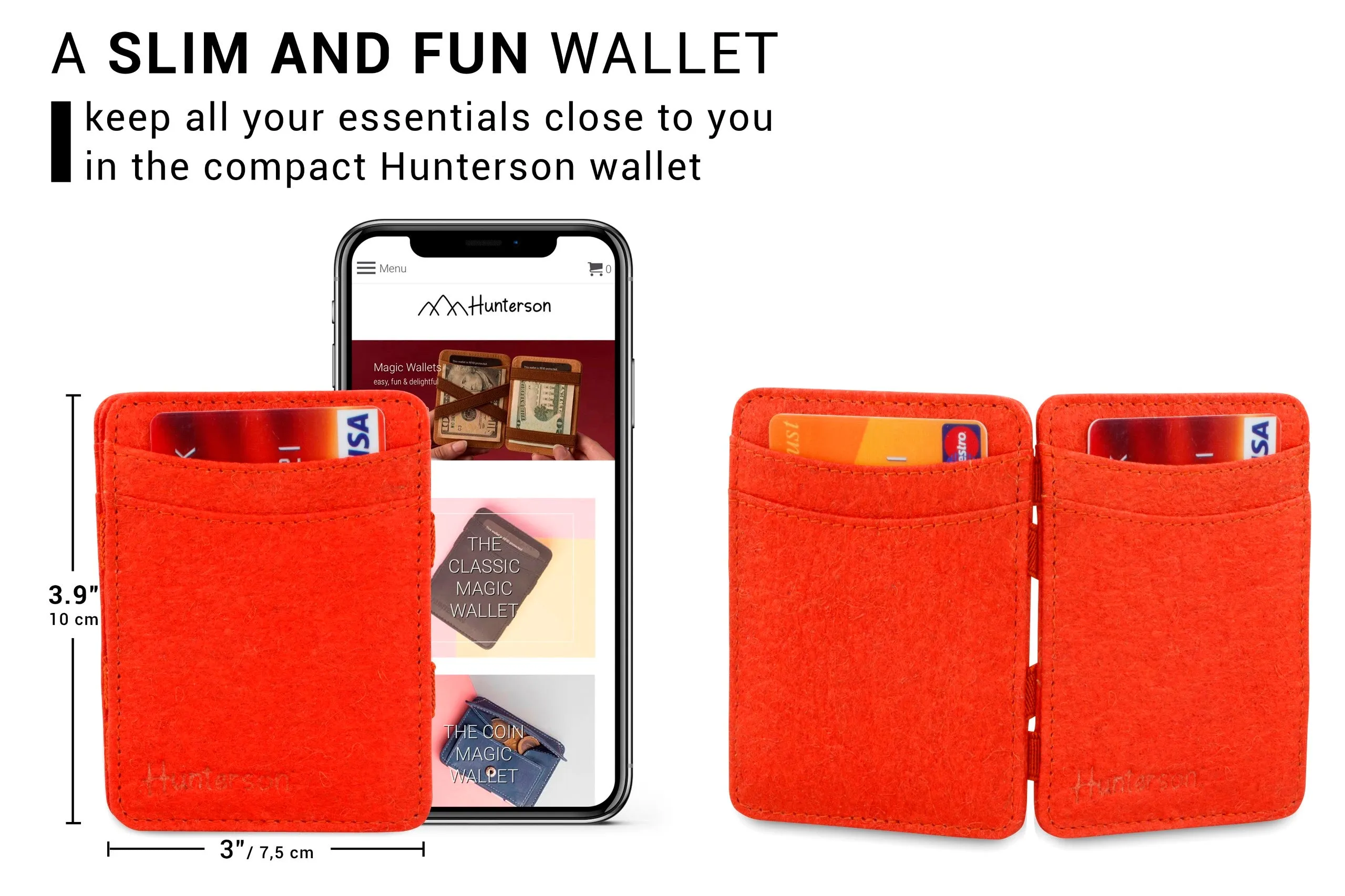 Hunterson Vegan RFID Magic Wallet