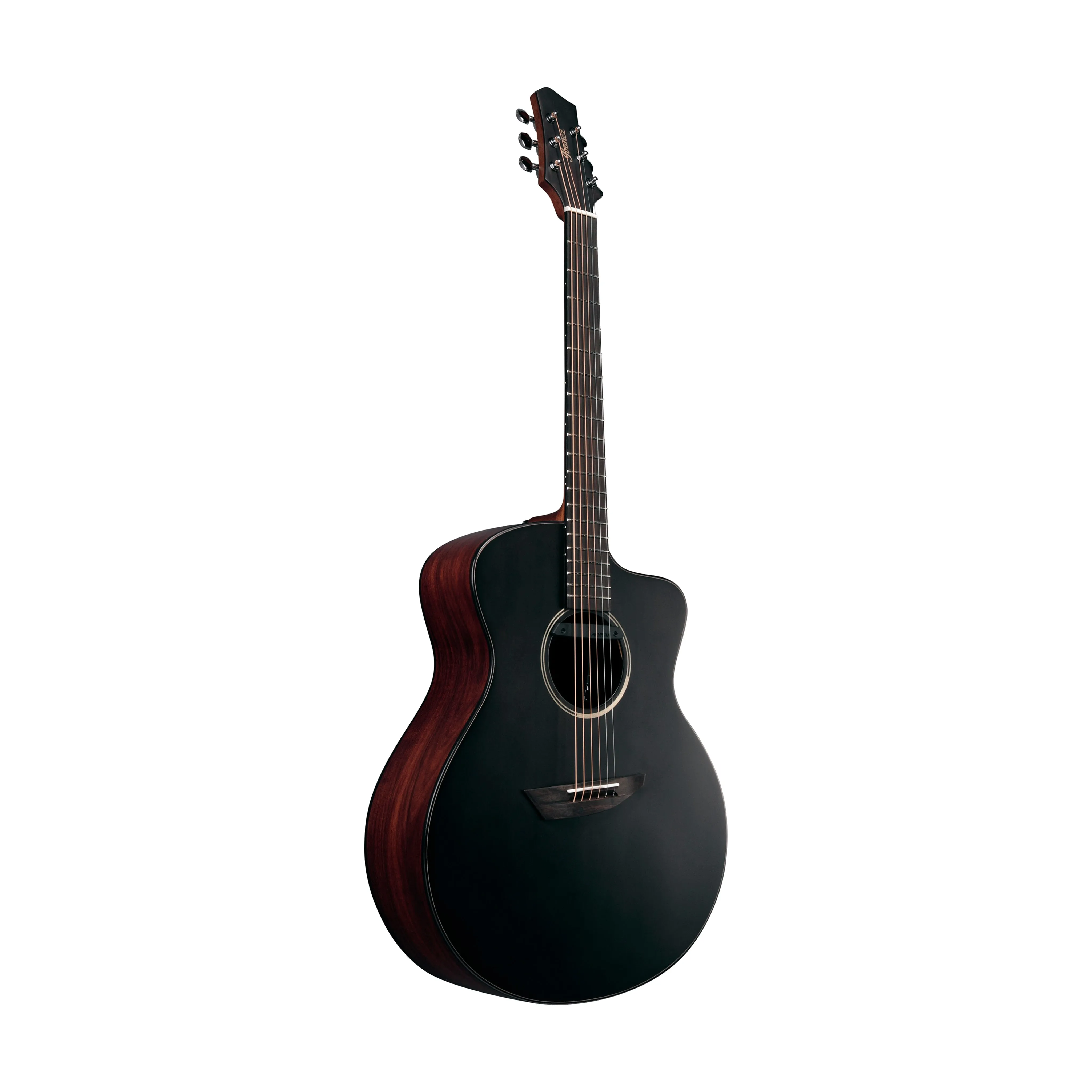 Ibanez Jon Gomm Signature JGM5 Guitar w/Gig Bag, Black Satin Top, Natural High Gloss Back and Sides