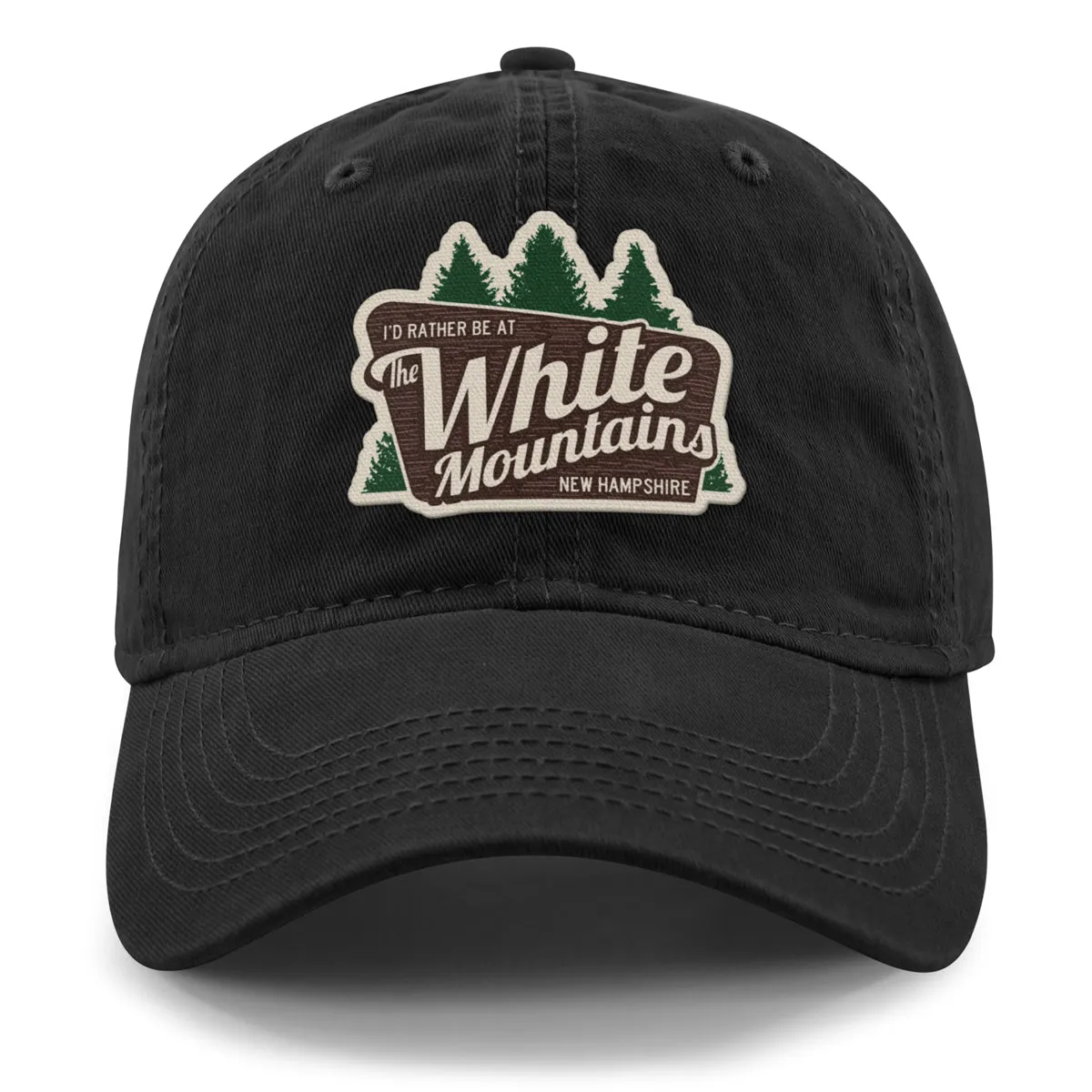 I'd Rather Be At The White Mountains Dad Hat