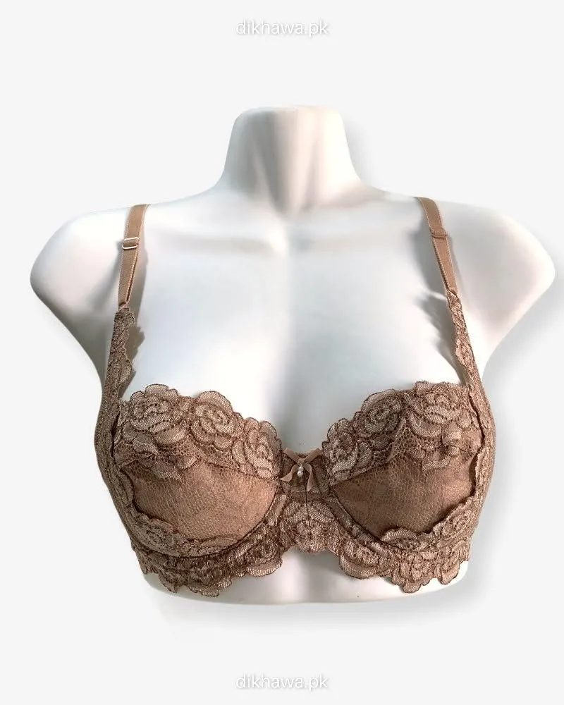 Imported Stocklot Branded  Net Pushup Bra - Underwired Bra  Non Padded Bra - Pack of 2