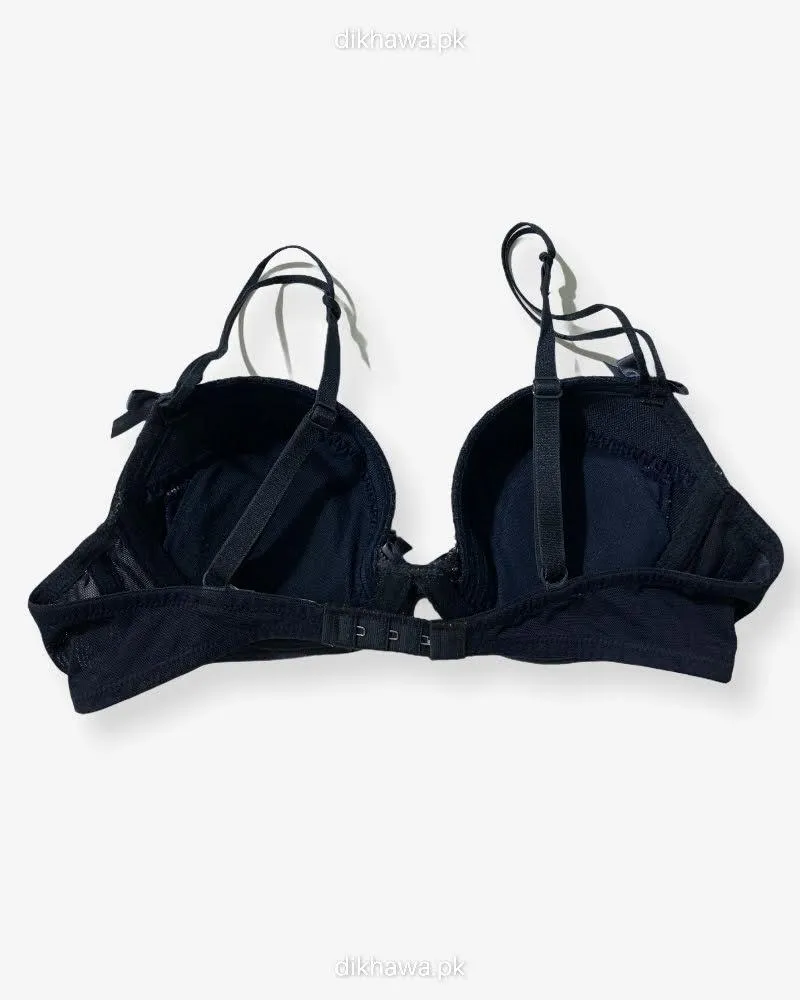 Imported Stocklot Branded  Net Pushup Bra - Underwired Bra  Non Padded Bra - Pack of 2
