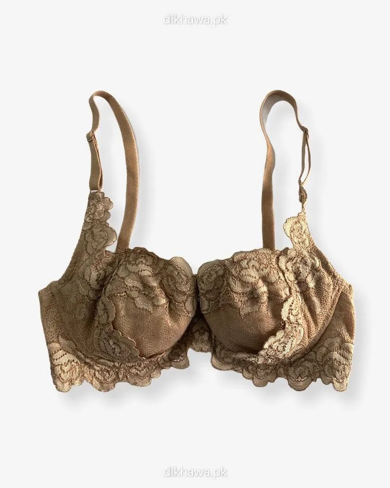 Imported Stocklot Branded  Net Pushup Bra - Underwired Bra  Non Padded Bra - Pack of 2