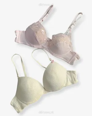 Imported Stocklot Branded  Net Pushup Bra - Underwired Bra  -Padded Bra - Pack of 2
