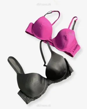 Imported Stocklot Branded  Net Pushup Bra - Underwired Bra  -Padded Bra - Pack of 2