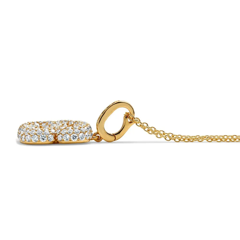Initial "B" Diamond Pendant