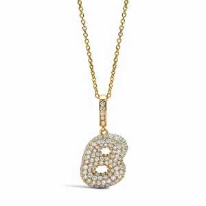 Initial "B" Diamond Pendant