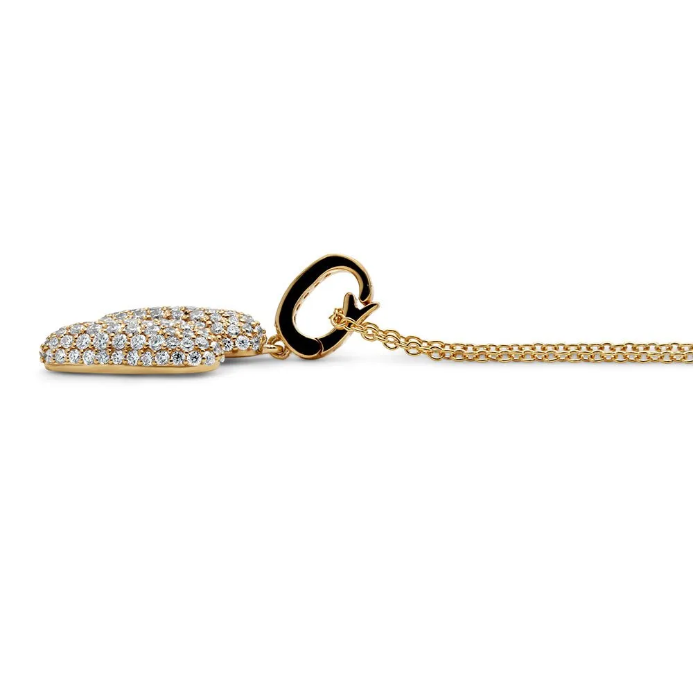 Initial "H" Diamond Pendant
