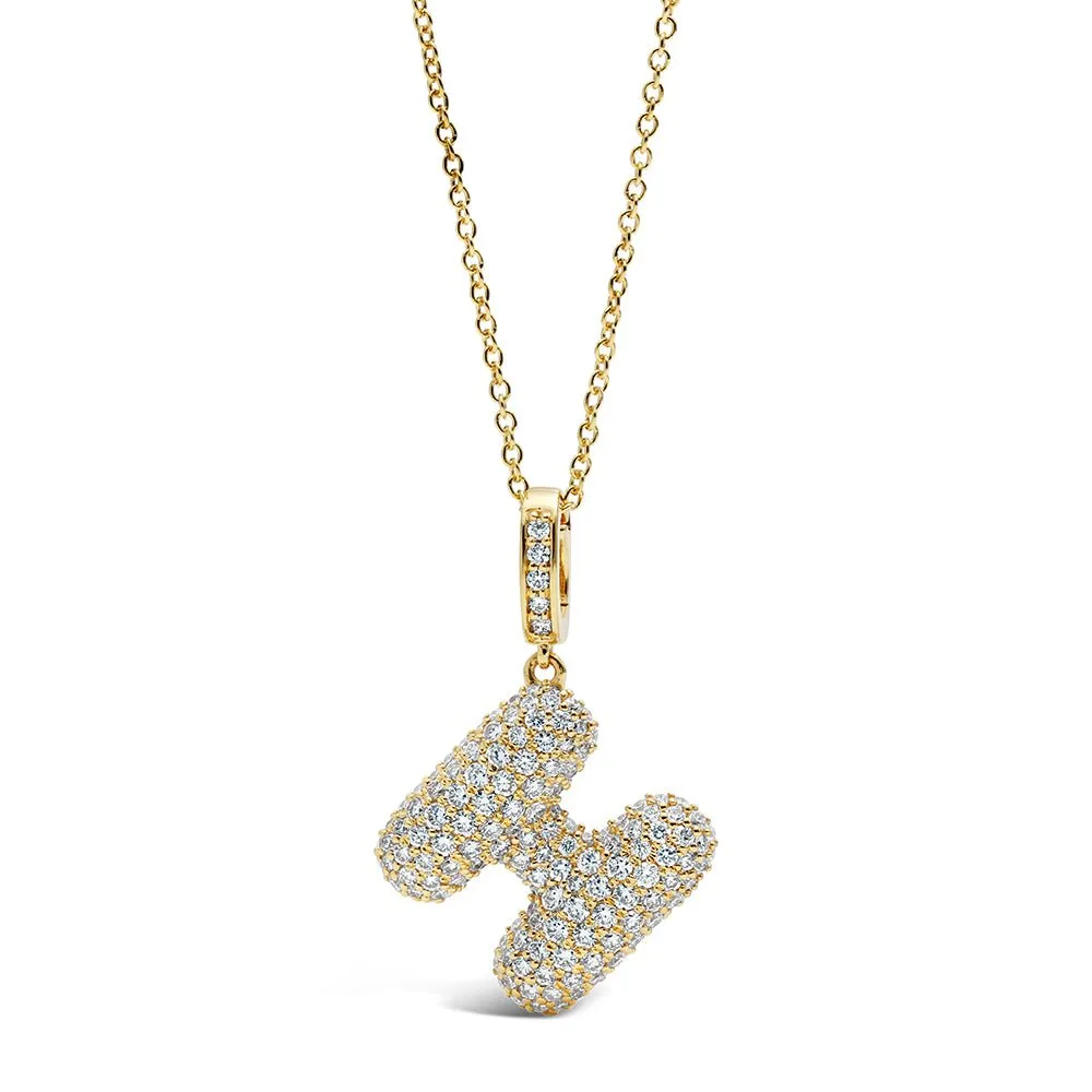 Initial "H" Diamond Pendant