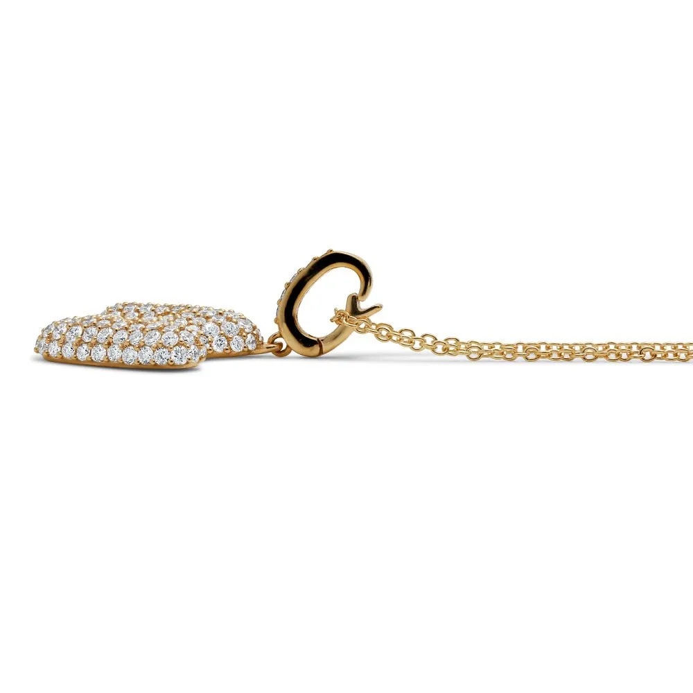 Initial "N" Diamond Pendant