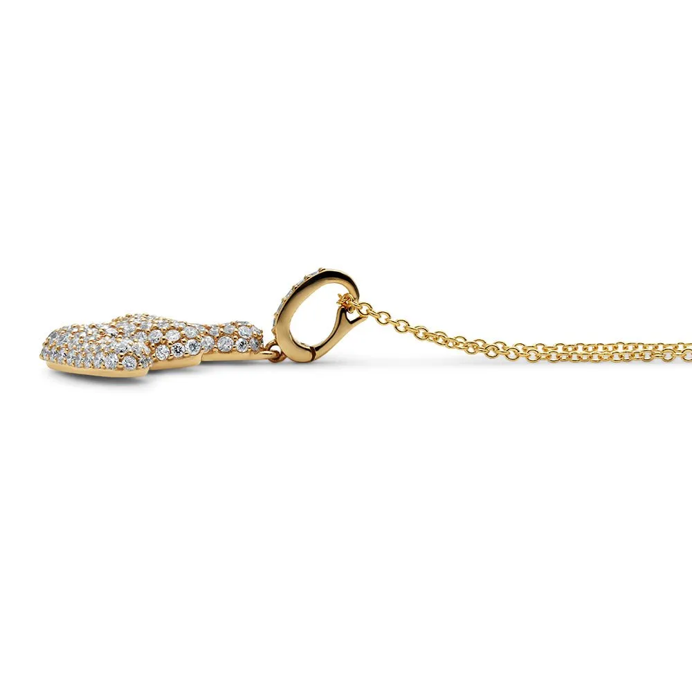 Initial "W" Diamond Pendant