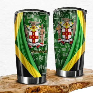 Jamaica Flag Coat Of Arms Symbols Personalized Tumbler