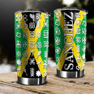 Jamaica Flag With Symbols Personalized 20oz Tumbler