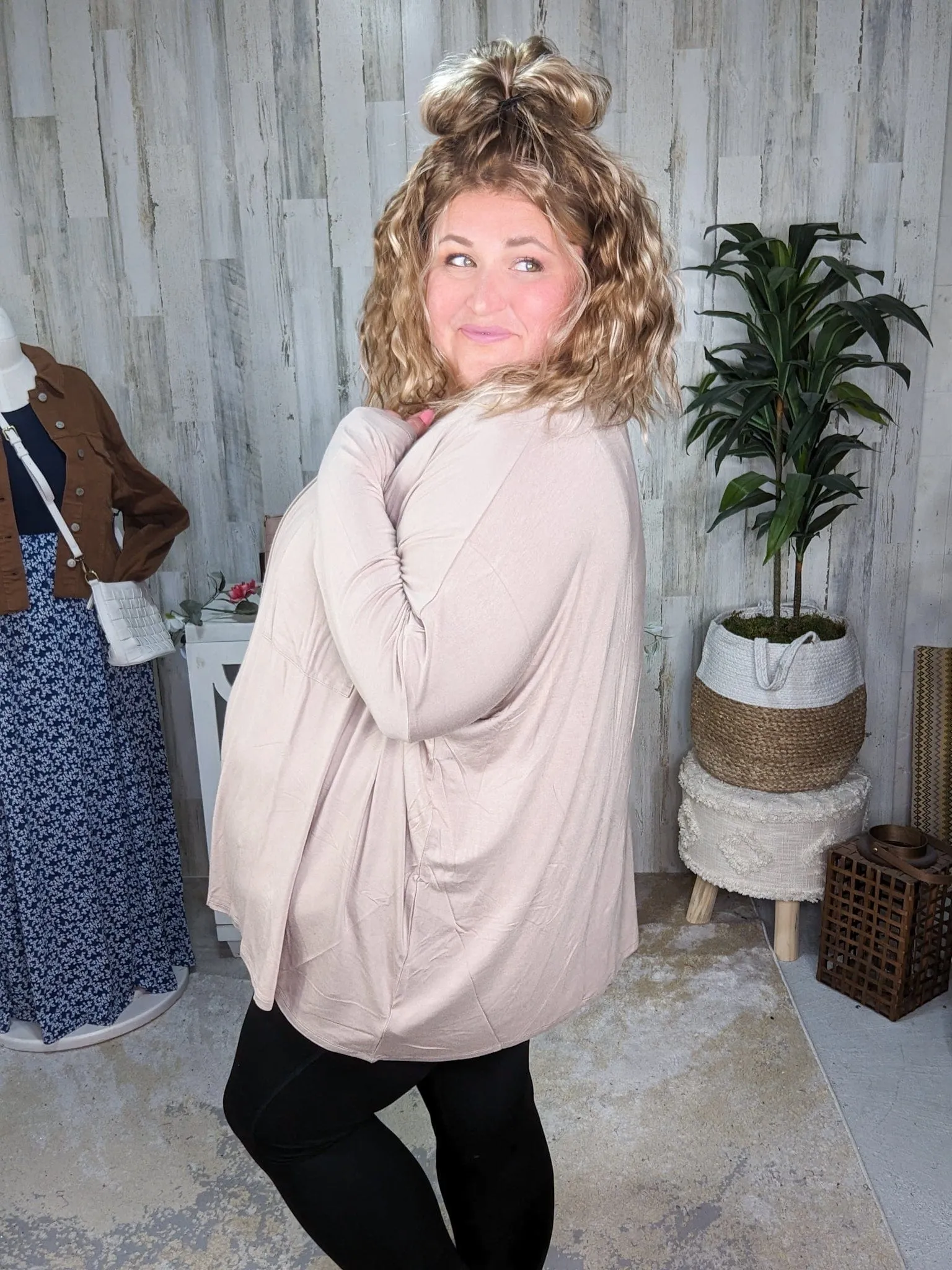 Jamie Luxe Oversized Pocket Long Sleeve Top (lots of colors!)
