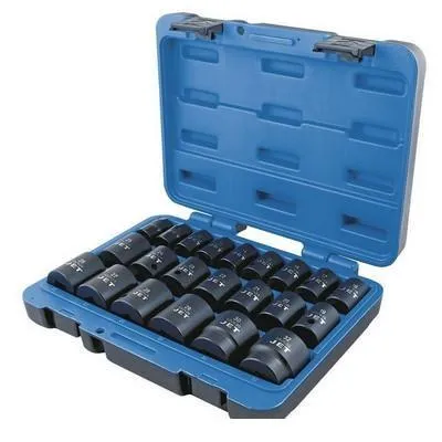 Jet 610338 22 Piece 1/2" DR Metric Impact 6 Point Socket Set