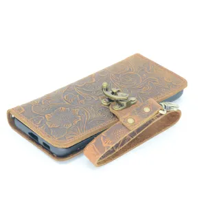 JJNUSA Handmade Samsung Galaxy S20 FE 5G Leather Wallet Case
