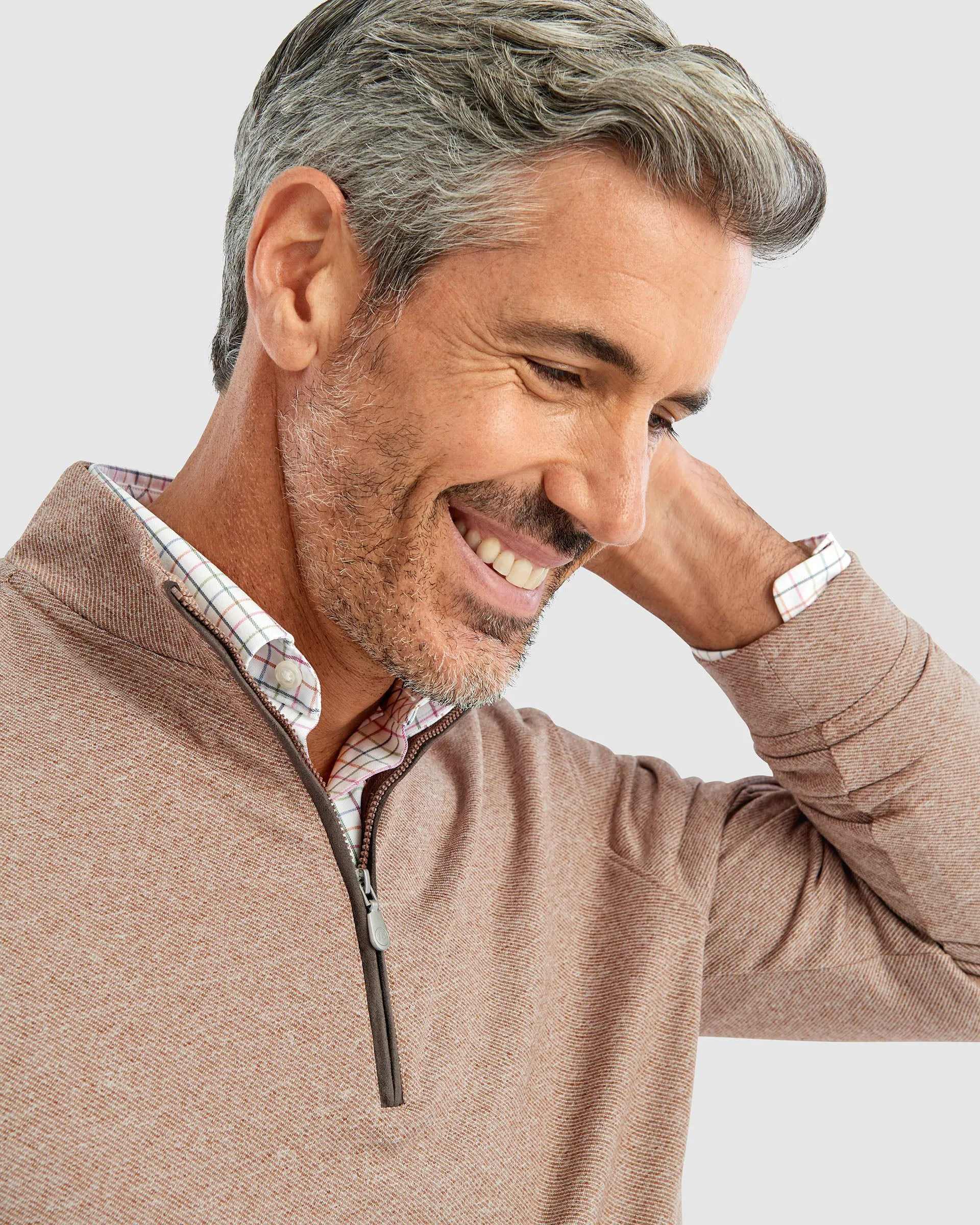 JOHNNIE-O FARBER PREP-FORMANCE 1/4 ZIP PULLOVER - RUSSET