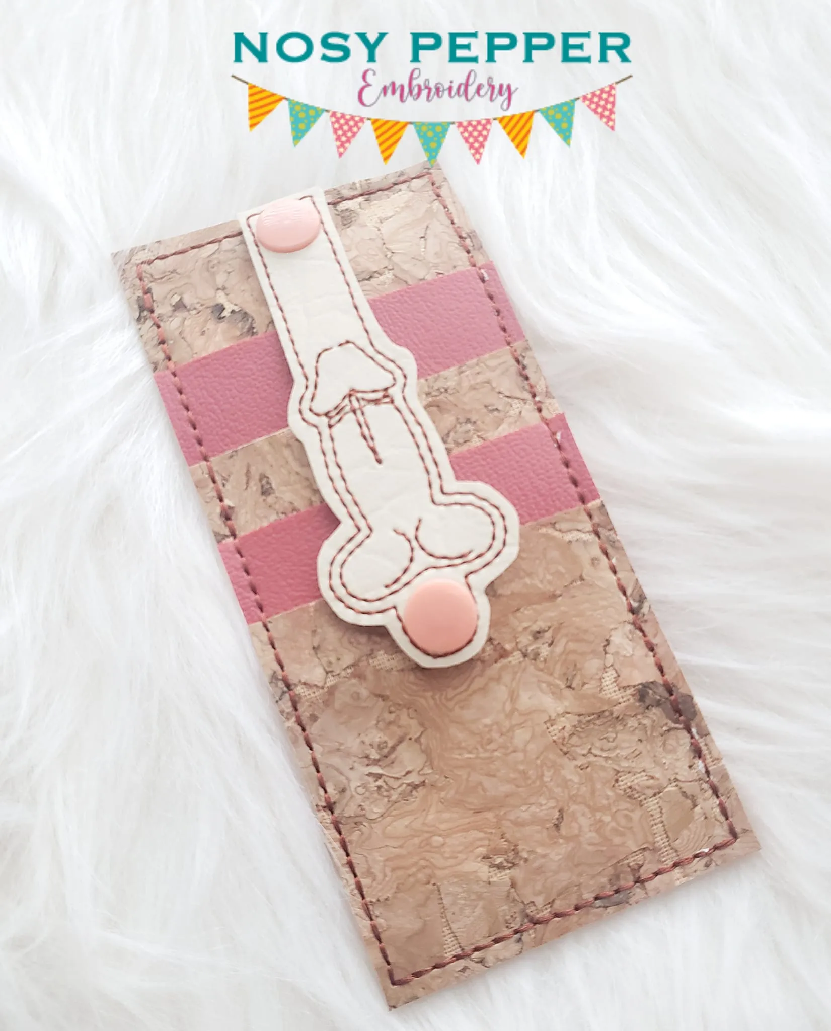 Johnson Wallet tab MATURE LISTING (2 sizes included) machine embroidery design DIGITAL DOWNLOAD