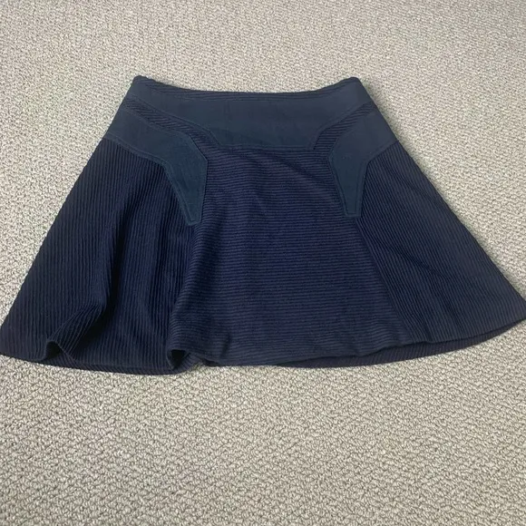 Jonathan Simkhai Womens Skirt‎ Size 8 Blue Ribbed Knit Lined Mini Casual