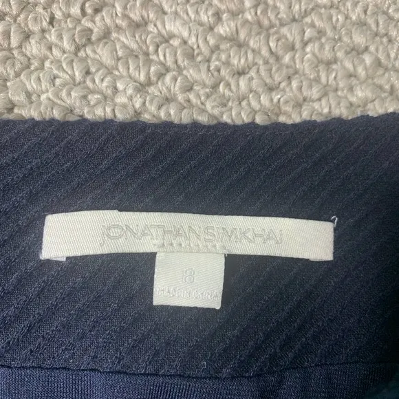 Jonathan Simkhai Womens Skirt‎ Size 8 Blue Ribbed Knit Lined Mini Casual
