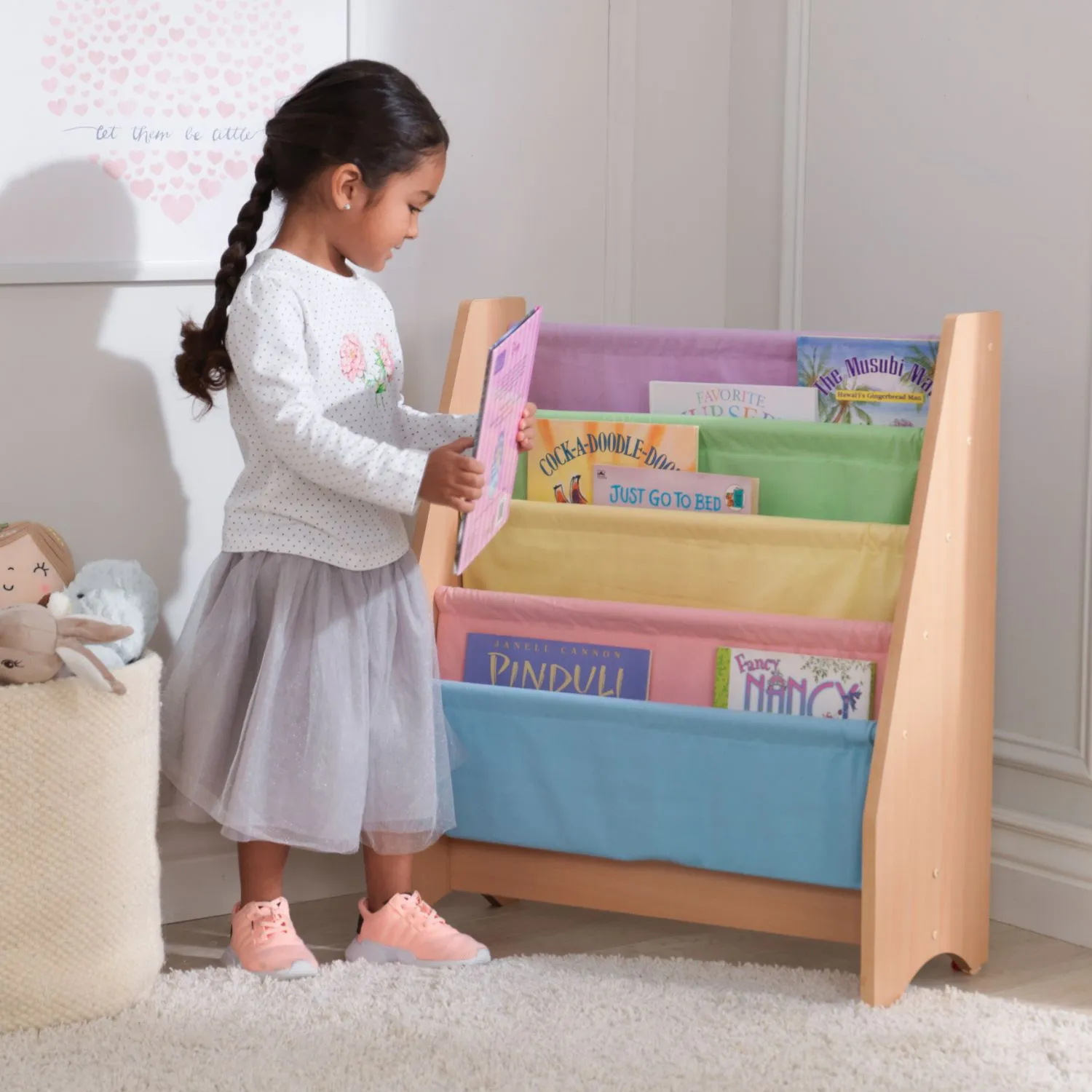 KidKraft Sling Bookshelf - Pastel