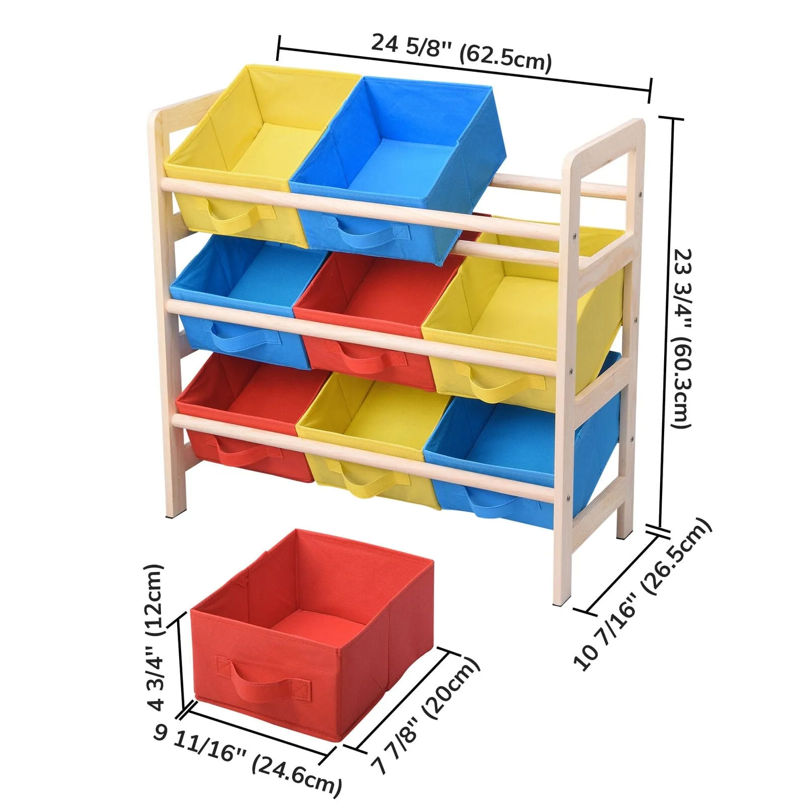 Kids Large Capacity Colorful Toy Storage Organizer