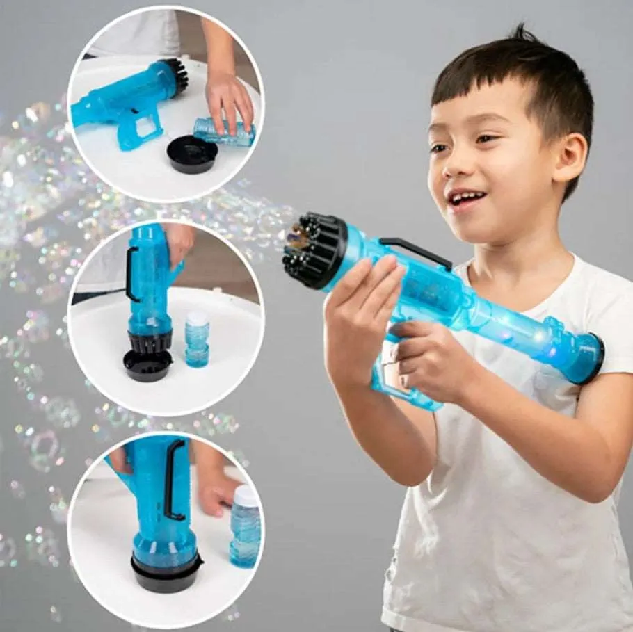 Kids Super Bubble Machine Gun (With LED Lights)