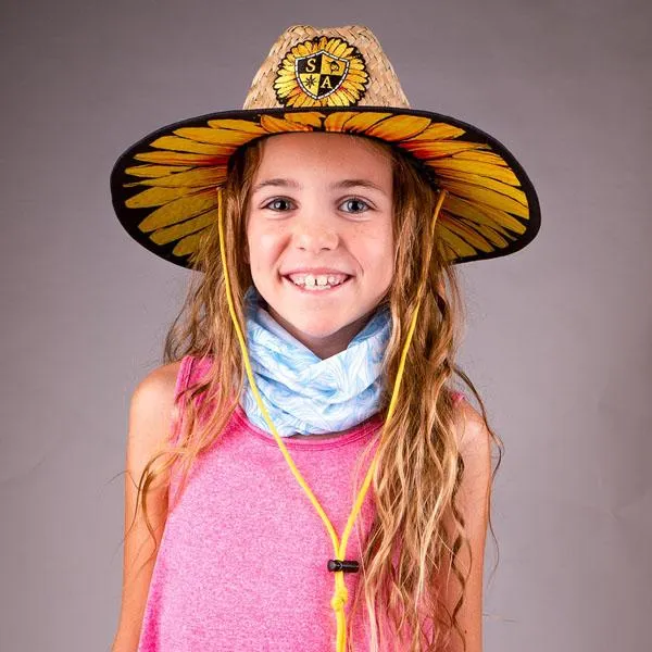 Kids Under Brim Straw Hat | Sunflower