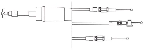 Kimpex Throttle Cable Double W/INJ Fits Ski-doo Part# 512-059-490