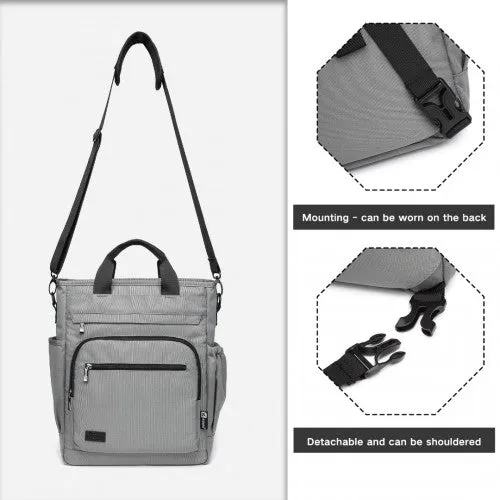 Kono Durable Waterproof Multi Men’s Backpack Shoulder Bag - Black