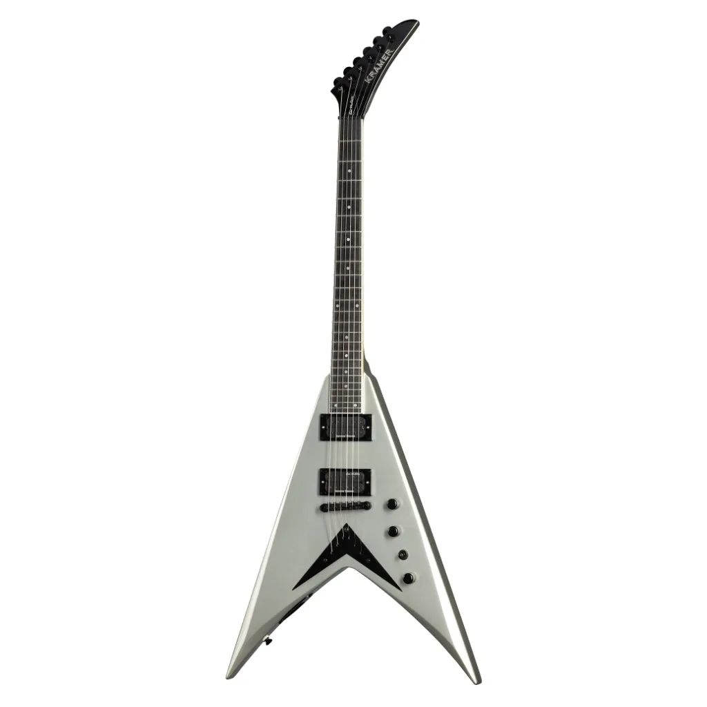 Kramer Dave Mustaine Vanguard in Case Electric Guitar - Metallic Silver