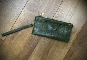 Kyla Croc Wallet Olive
