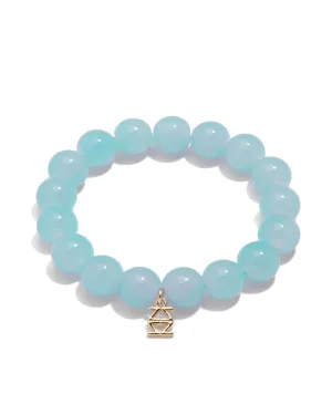 Kyra Glass Bead Stretch Bracelet Ocean