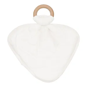 Kyte Baby Lovey with Removable Wooden Teething Ring in Cloud