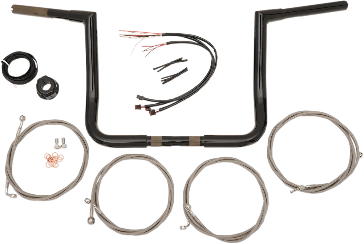 LA Choppers LA-7312KT1-61 10in. Ape Hanger Handlebar Kit - Chrome