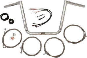 LA Choppers LA-7312KT1-66 14in. Ape Hanger Handlebar Kit - Chrome