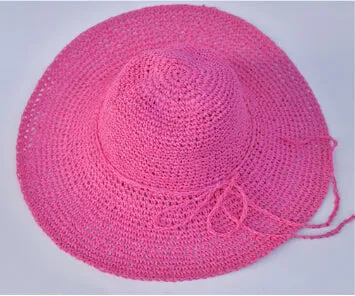Ladies Large Brim Woven Sun Hat