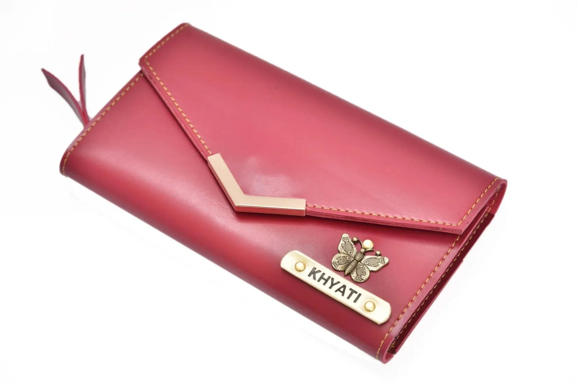 Lady Wallet & Men's Wallet & Personalised Couple Rainbow Classic WaterBottle - Wine