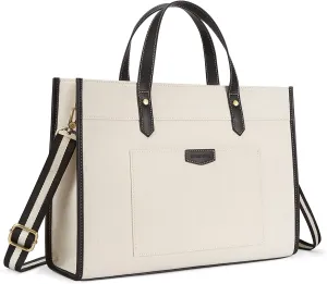 Laptop Tote Bag Canvas Laptop Bag 15.6 inch Work Shoulder Bags Casual Briefcase Handbag for Travel, Office, School