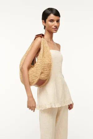 Large Raffia Moon Tote