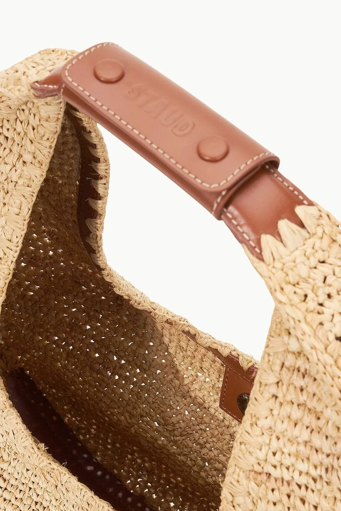 Large Raffia Moon Tote
