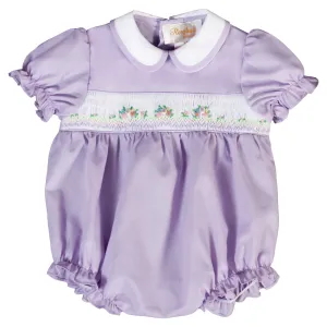 Lavender Bullion Smocked Girl Bubble