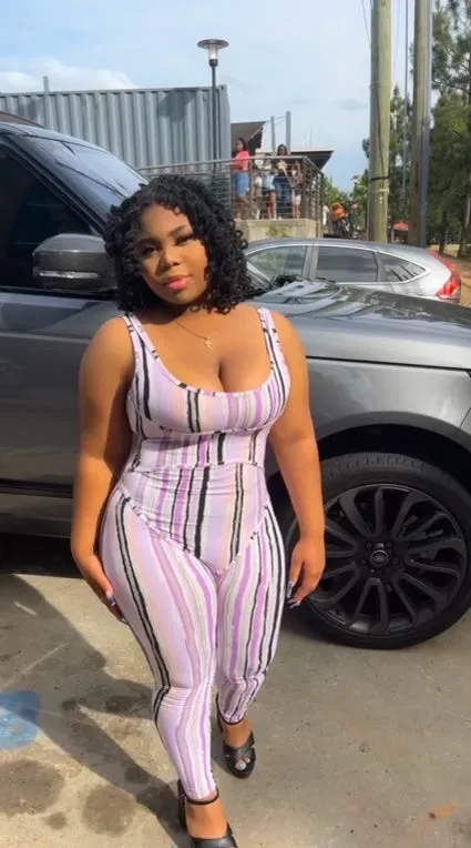 Lavender Stripe Corset Style  Jumpsuit with Mask‼️