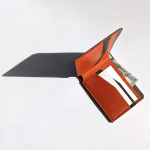 Leather Billfold with 5 pockets, handsewn