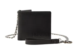 Leather Chain Wallet, Black