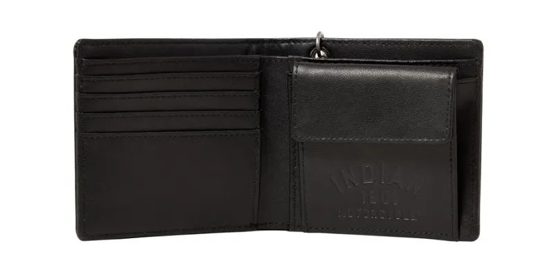 Leather Chain Wallet, Black