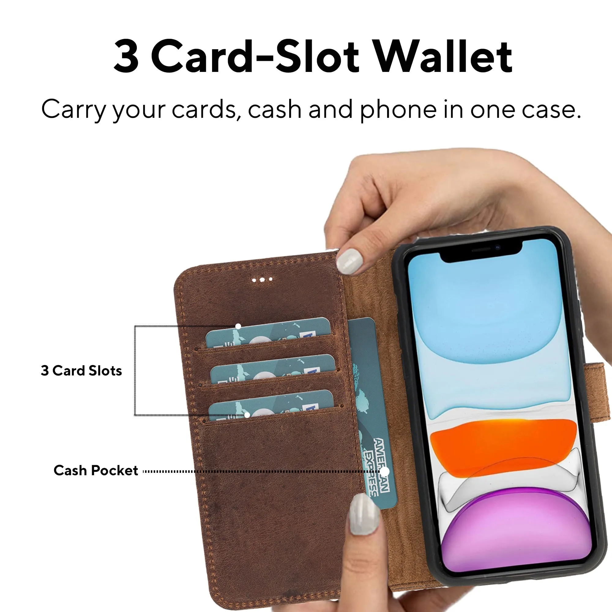 Leather Wallet Case for iPhone 11 Pro