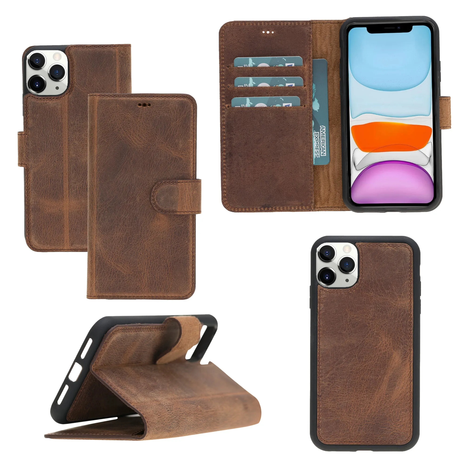 Leather Wallet Case for iPhone 11 Pro