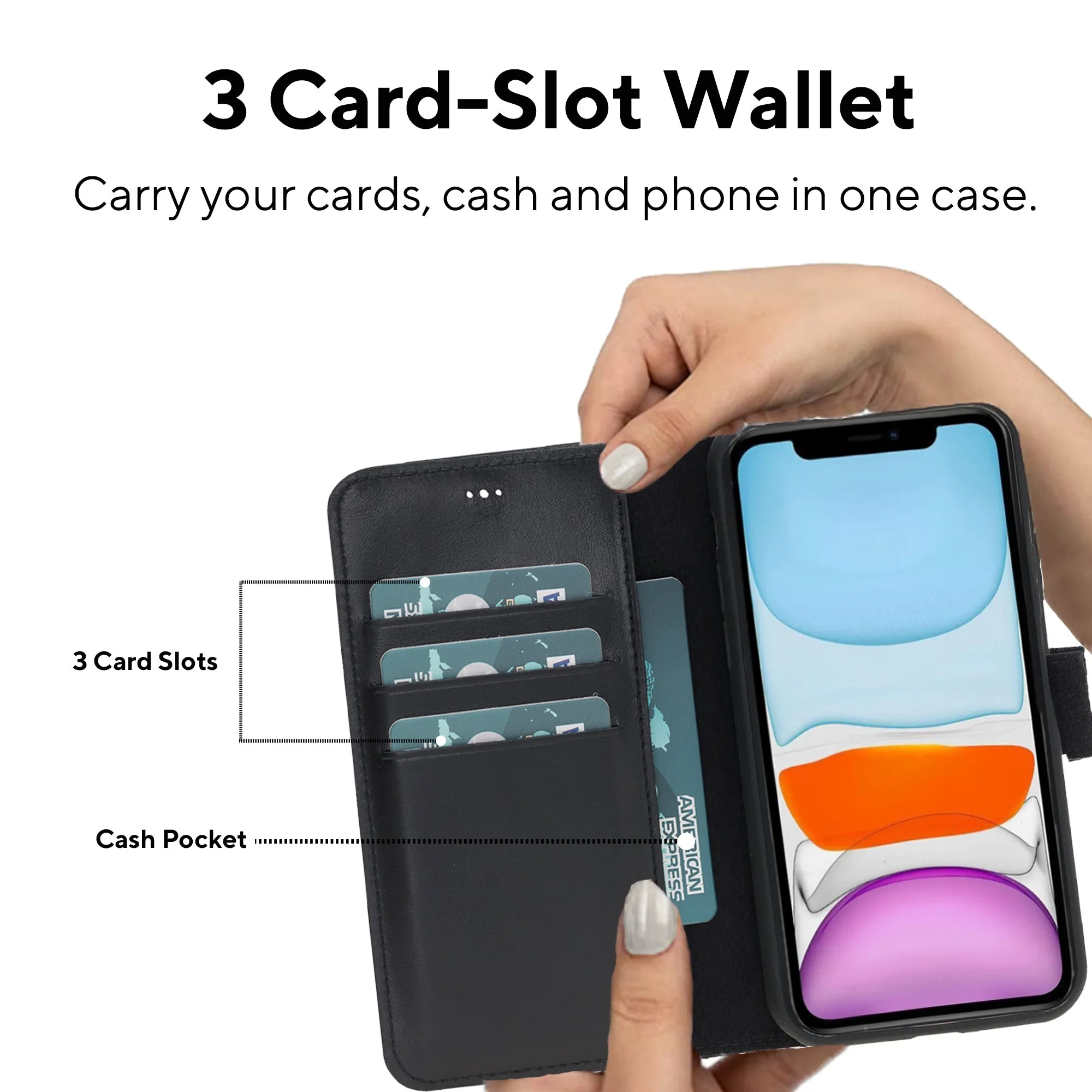 Leather Wallet Case for iPhone 11 Pro