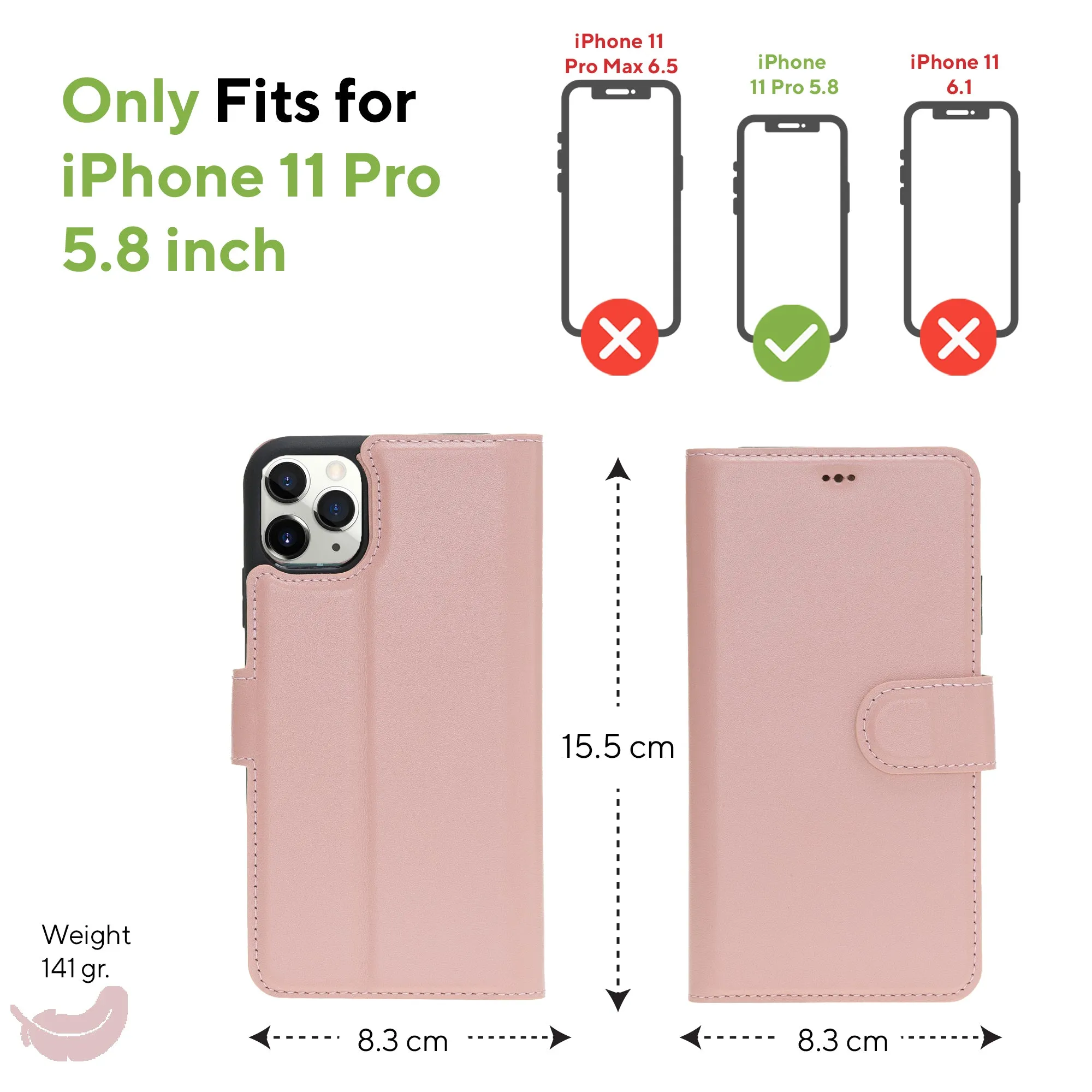 Leather Wallet Case for iPhone 11 Pro